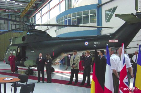 Eurocopter Romania Delivered First Refurbished RAF Puma