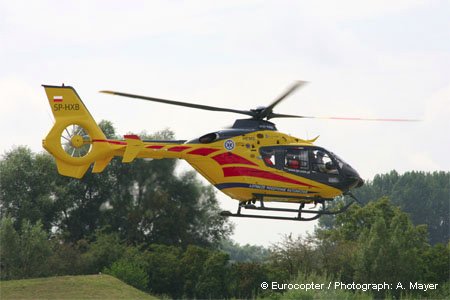 helicopter news September 2009 First Poland Health Ministry EC135 Delivered
