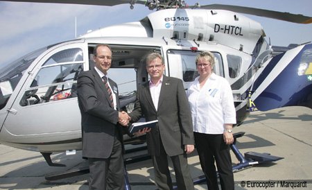 helicopter news October 2010 EC145 Stylence Helicopter to  Spedition Helicopterservice Linke GmbH