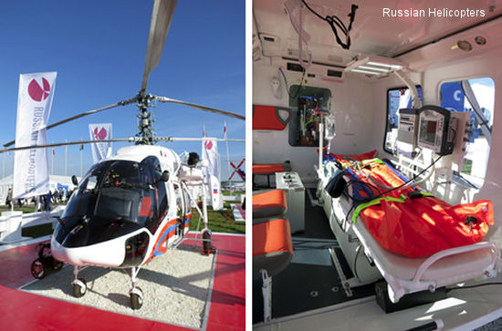 Russian Helicopters showcases new Ansat and Ka-226T at Russian Centre for Disaster Medicine
