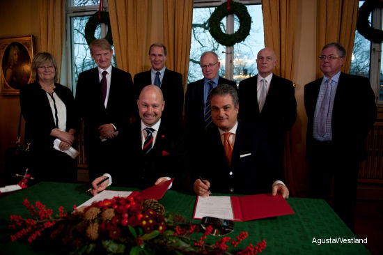 AgustaWestland Signs Norwegian All Weather SAR Helicopter Contract For 16 AW101 Helicopters