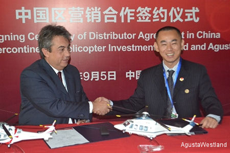 AW new distributor in China orders 20 helicopters