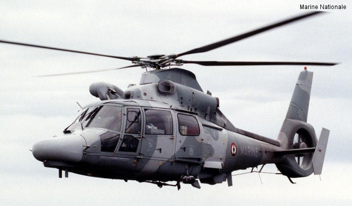 Helicopter Eurocopter AS565SA Panther Serial 6511 Register 511 used by Aéronautique Navale (French Navy). Aircraft history and location