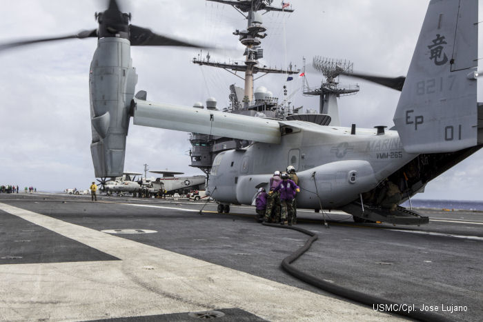 Osprey refuels on USS George Washington