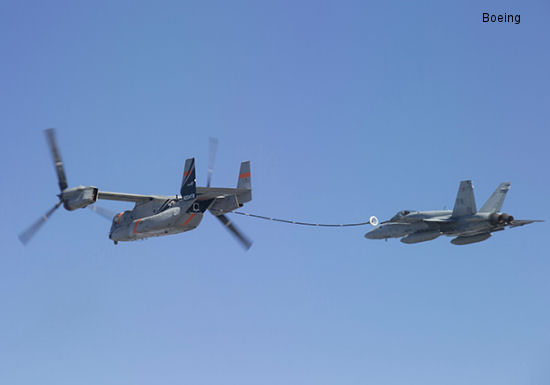 V-22 Osprey as a Tanker flight test
