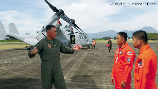 MV-22 Ospreys training in the Philippines