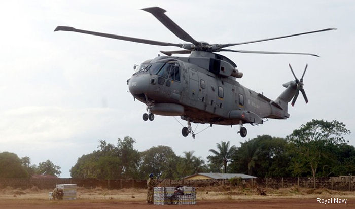 Royal Navy Merlin Deliver Aid in Fight Against Ebola