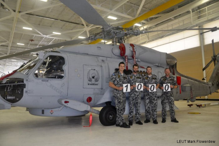 Royal Australian Navy s MH-60R Seahawk Romeo crews passed 1,000 flight hours whilst undergoing training in the United States