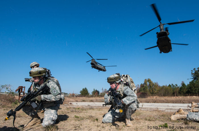 South Carolina McEntire Joint National Guard Base were abuzz with rotors and jet engines as service members from the Army and Air National Guard trained together during Carolina Thunder 2014