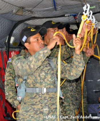 US Army Chinooks joint training in El Salvador