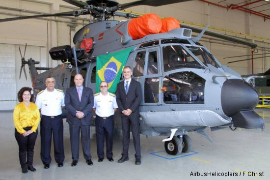 Airbus Helicopters delivers the first EC725 produced in Brazil
