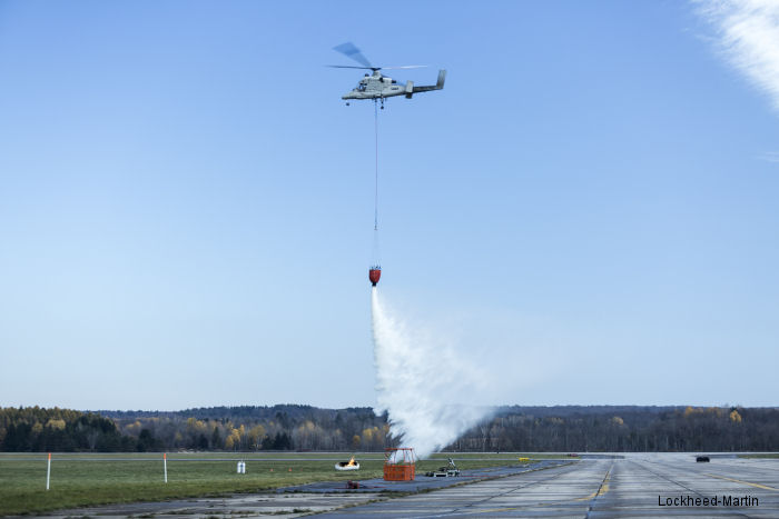 Unmanned Team of K-Max Helicopter and Indago Quadrotor Demonstrate Firefighting Capability
