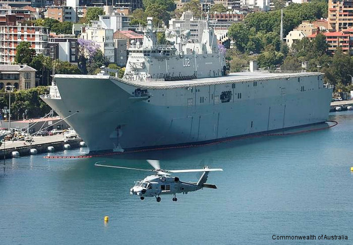 helicopter news November 2014 Australian MH-60R on display around Sydney Harbour