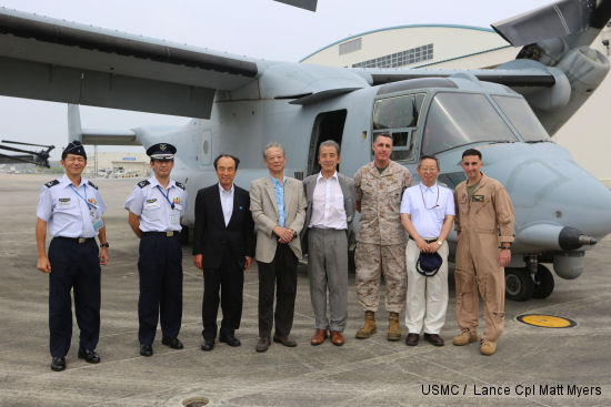 JASDF tours Marines Osprey at Okinawa