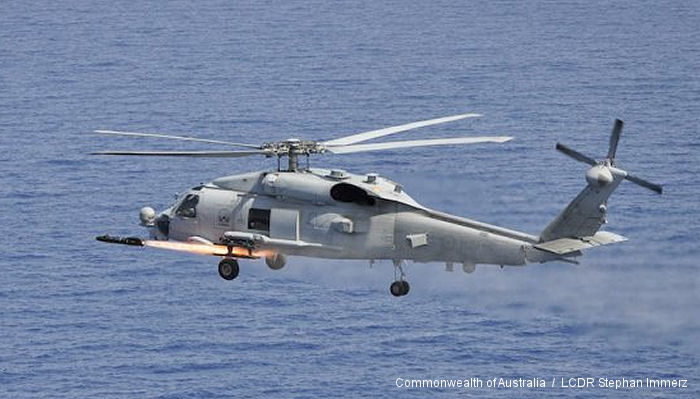 Royal Australian Navy MH-60R First Hellfire Test