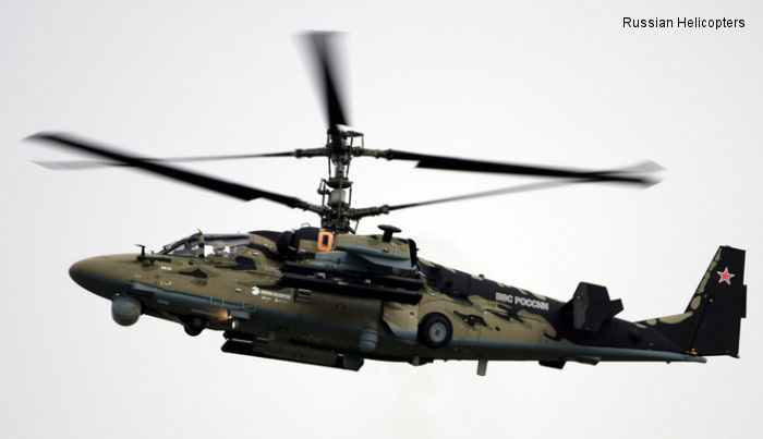 Russian Helicopters displays military helicopters at Singapore Airshow 2014