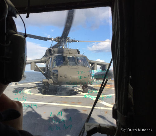 Army Helicopters train with USS Stethem (DDG-63)
