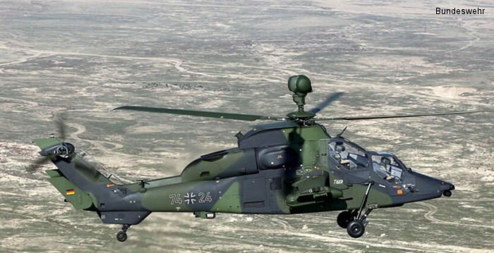 Airbus Helicopters delivers the German Army final upgraded Tiger support helicopter for deployment in Afghanistan