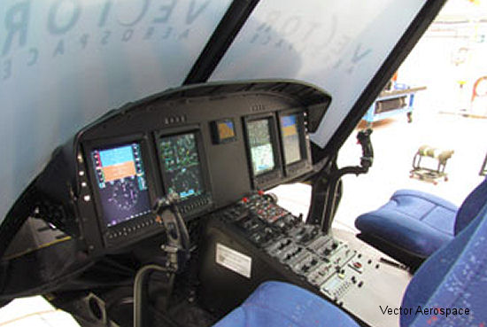 Vector Aerospace UH-1H modified cockpit