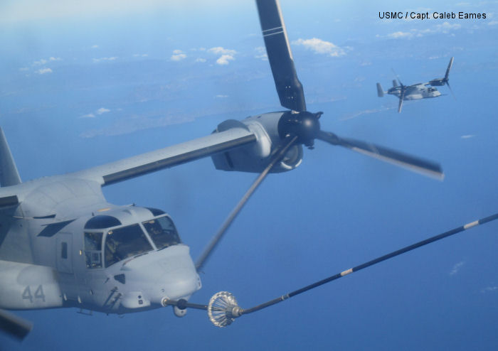 Ospreys refuel in mid-air en route to Singapore