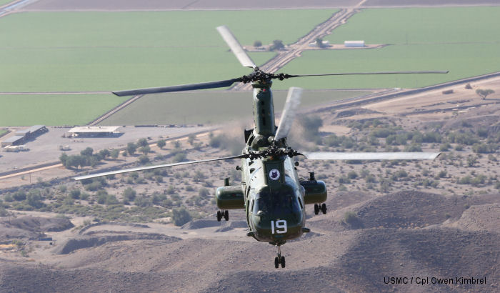 CH-46E <a href=/database/cn/1552/>153369 </a> was repainted in original green livery