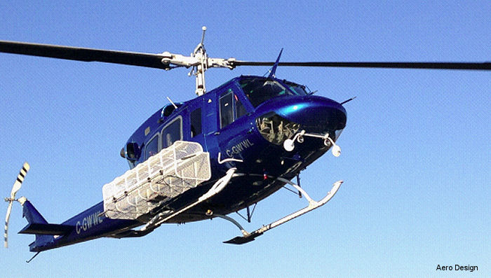 helicopter news December 2015 FAA Certifies MEGA Basket for Bell 205 and 212