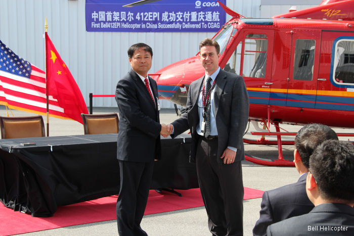 Bell Helicopter Delivers Bell 412EPI to Chongqing General Aviation