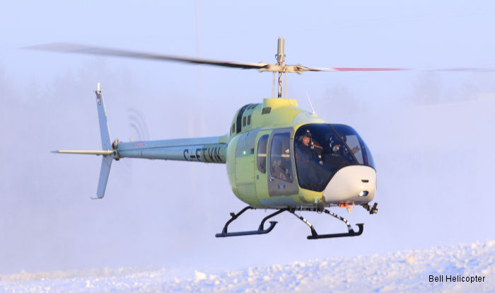 「Production Bell 505 light helicopter successfully completes first flight」的圖片搜尋結果