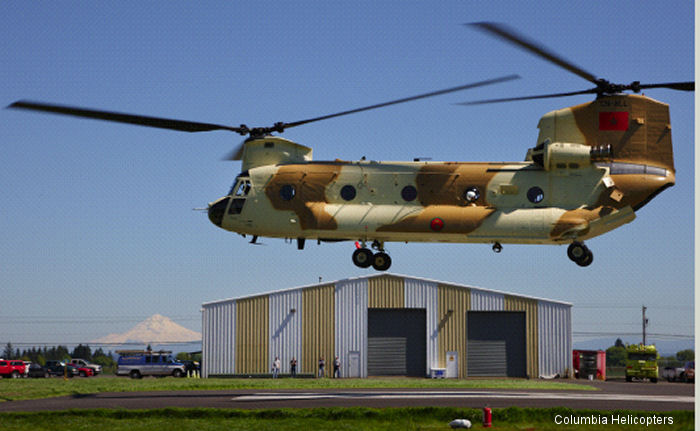 helicopter news May 2015 Columbia Refurbished New CH-47D Moroccan Chinooks