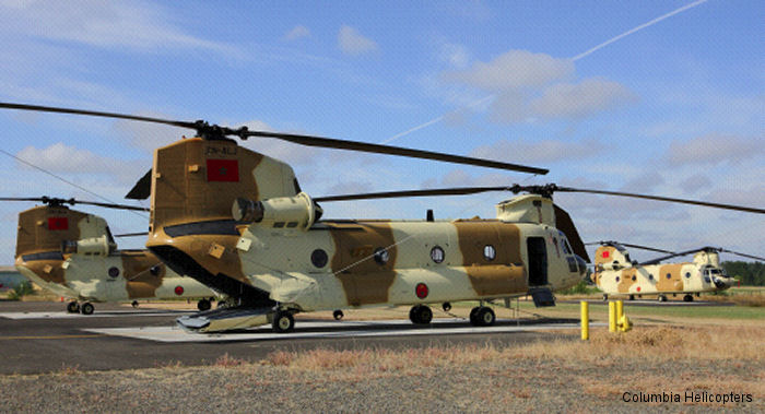 Columbia Delivers Three CH-47D Chinook to Morocco