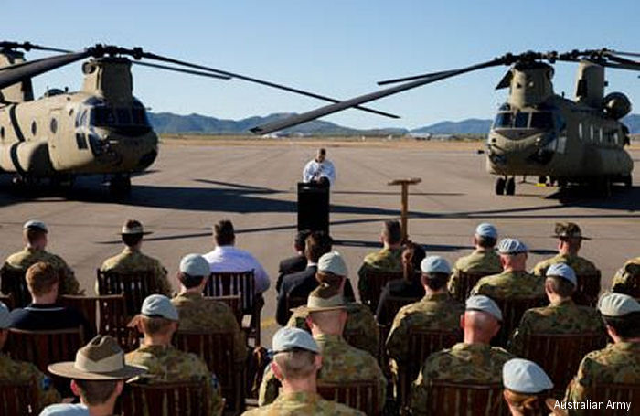 Australia Accepts New Boeing CH-47F Chinook Aircraft