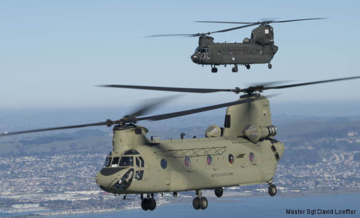Ten of twelve new CH-47F Chinooks helicopters have arrived in Stockton to served with the California Army National Guard as replacement of their old CH-47D models