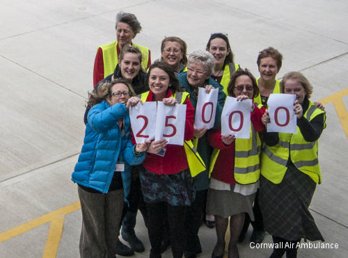 Cornwall Air Ambulance Flies 25,000th Mission
