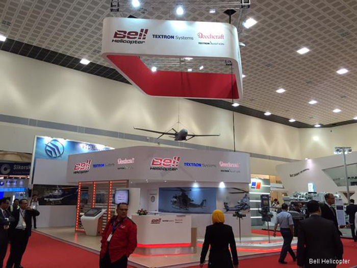 Bell Helicopter booth at LIMA 2015