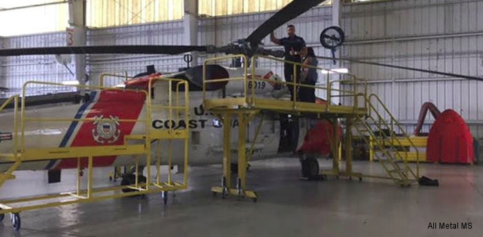 All Metal MS delivered a customized line of solution driven MH-60 Jayhawk maintenance stands and hangar equipment to Coast Guard Air Station Clearwater, Florida