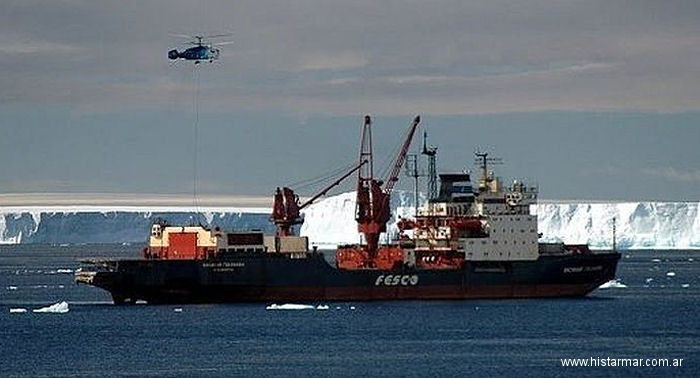 The russian polar ship Vasily Golovnin, with their Ka-32 Helicopters, used in the last 7 years, to supply argentine antarctic bases while the ARA Almirante Irizar is under reconstruction