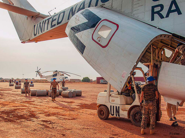 The Mi-26T helicopter helps the UN deal with humanitarian catastrophes