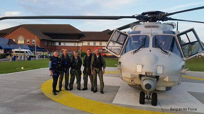 Belgium NH90 Kaaiman helicopter completed their first scramble rescue mission evacuating a ill cruise passenger in British waters