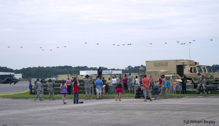 Pilots of 3rd Squadron, 17th Cavalry Regiment, 3rd Combat Aviation Brigade bid an emotional farewell to the OH-58D Kiowa Warrior scout helicopter during the final flight at Hunter Army Airfield May 13
