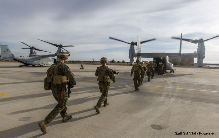 Marines Osprey Support 10 NATO Countries in Spain