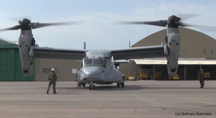 Marines fly Osprey from Miramar to Brazil, set record