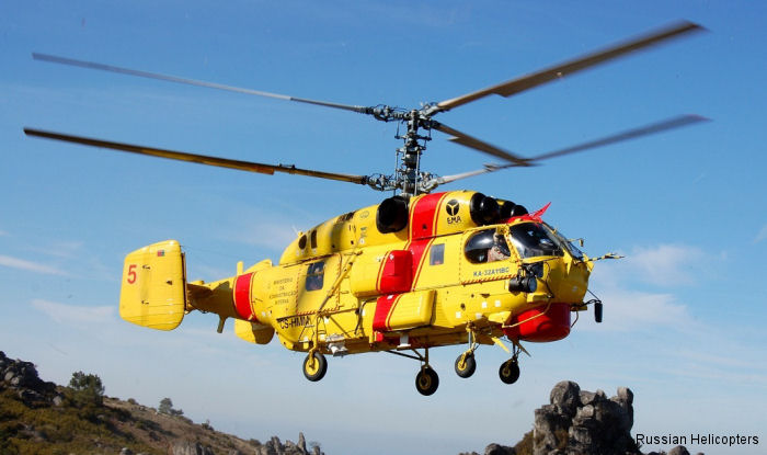 Russian helicopters Ka-32 in Europe Firefighting