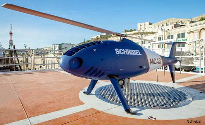 The Migrant Offshore Aid Station (MOAS), an humanitarian foundation  which help prevent tragedies at sea, used again the unmanned aerial vehicle (UAV) Schiebel Camcopter in the Mediterranean Sea