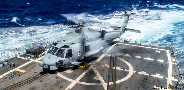 US Navy Sundown Ceremony for SH-60B Seahawk