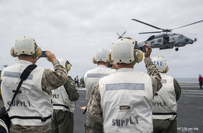 Carrier Air Wing CVW-2, embarked aboard USS George Washington (CVN 73) and the Chilean Air Force (FACh) are conducting exercise Blue Sky (BS) V as part of Southern Seas 2015, Oct. 9-23.