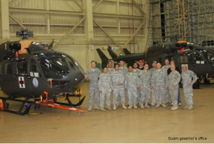 The Guam Army National Guard received two UH-72A Lakota helicopters marking the first time aircraft have been part of the military unit s assets