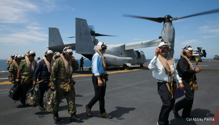 Malaysian Offcials observed a amphibious air-ground demonstration  theater security cooperation event by the 31st Marine Expeditionary Unit Feb. 27.