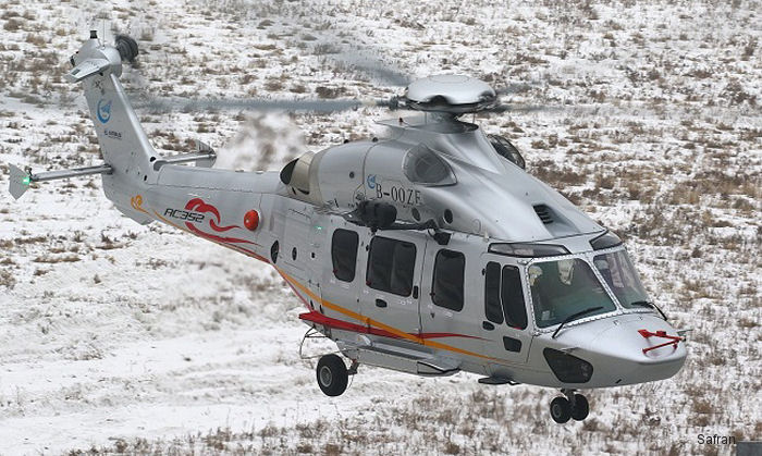 Chinese Avicopter AC352 (ex Z-15) powered with WZ16 (Safran Ardiden 3C) engines performed first flight in Harbin. The seven-ton twin-engine is jointly developed with Airbus Helicopters as the H175