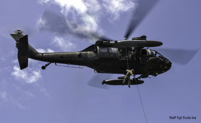 US Southern Command Joint Task Force Bravo UH-60 Black Hawk and CH-47 Chinook helicopters trained throughout Belize