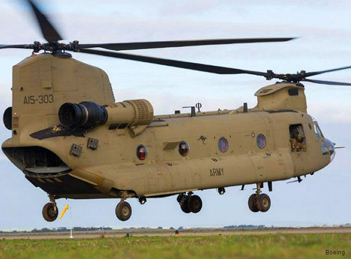 Boeing delivers the first CH-47F Chinook Maintenance Blended Reconfigurable Aviation Trainers (MBRATs) to the Australian Army Aviation Training Centre at Oakey